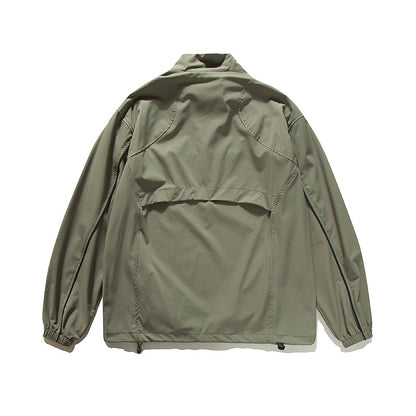 Outdoor Cycling Half-Zip Long Sleeve T-Shirt with Stand Collar