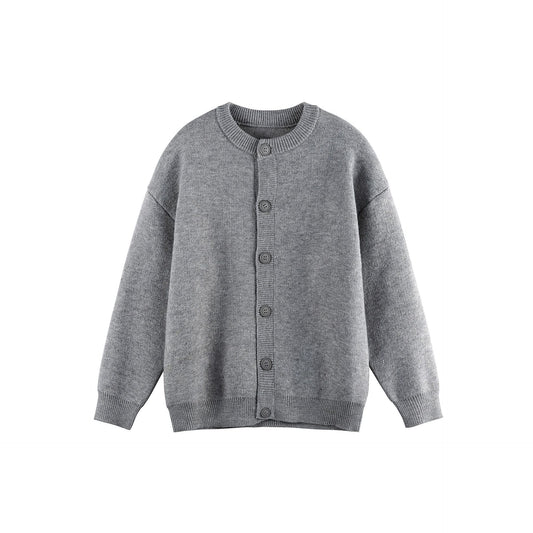 Solid Color Cardigan Sweater Men's Casual Loose Knit Jacket