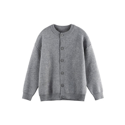 Solid Color Cardigan Sweater Men's Casual Loose Knit Jacket