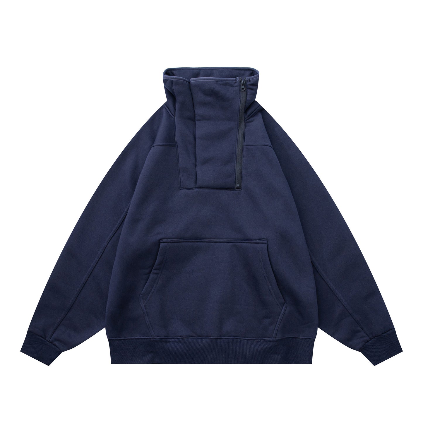 Streetwear Oversized Fleece High Neck Sweatshirt