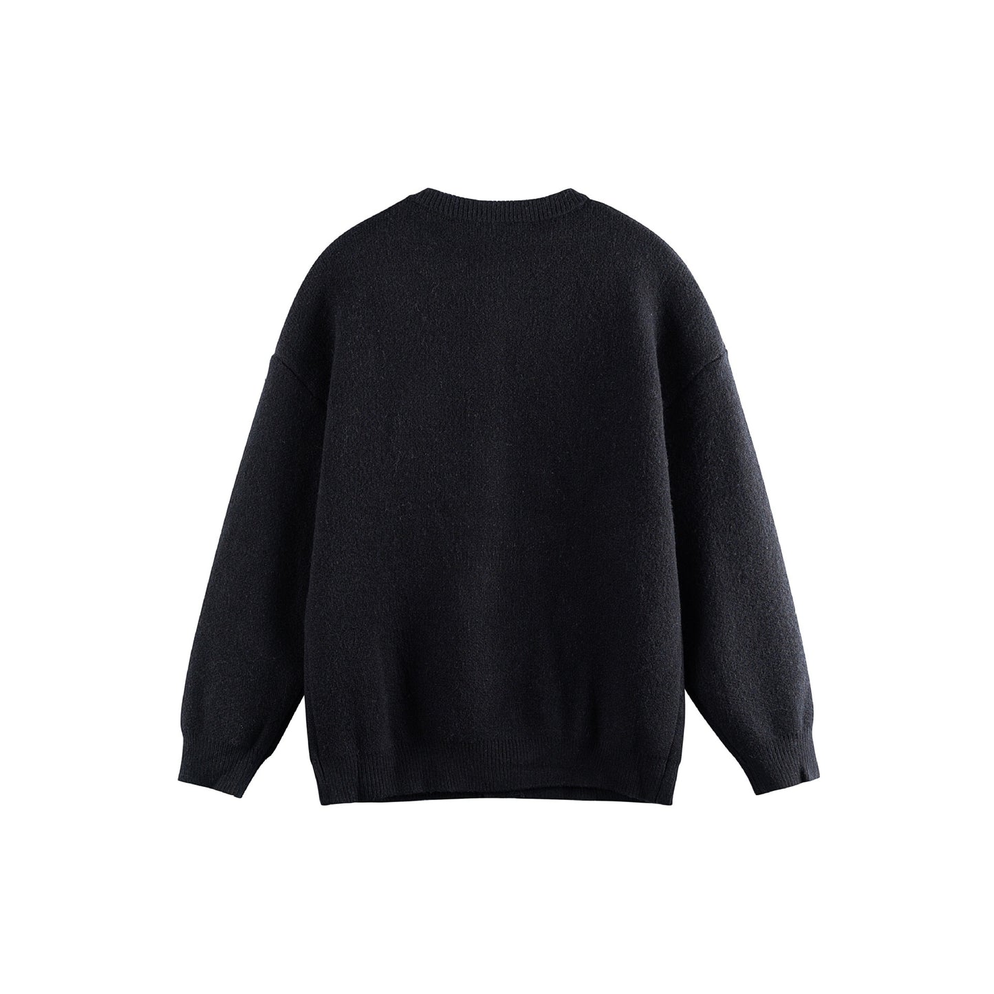 Solid Color Cardigan Sweater Men's Casual Loose Knit Jacket