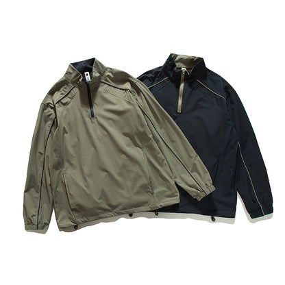 Outdoor Cycling Half-Zip Long Sleeve T-Shirt with Stand Collar
